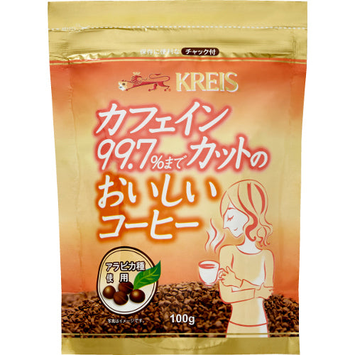 Circle Delicious Caffeine-Cut Coffee Zipper Pack 100g [Instant Coffee] Japan With Love