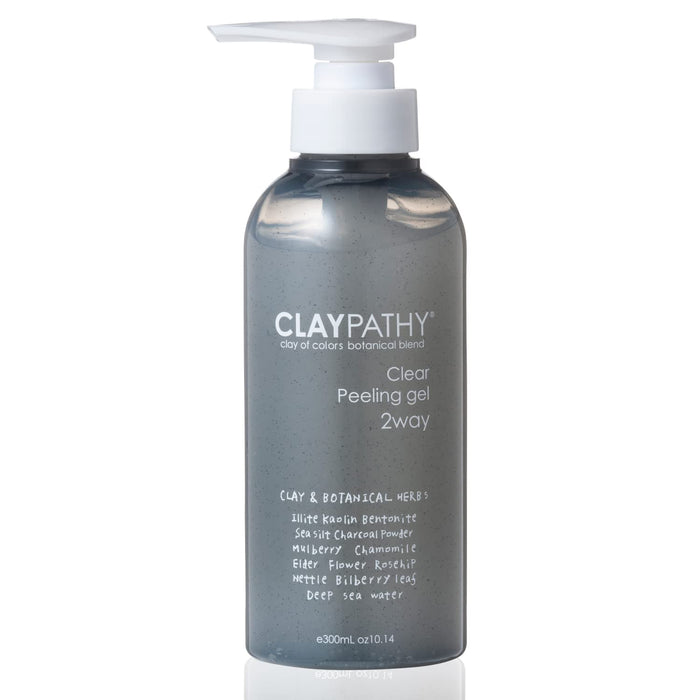 Claypathy Clear Peeling Gel Exfoliating Face Body Heel Elbow Knee - Organic No Additives - Made In Japan 300Ml