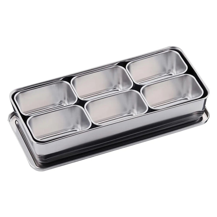 Clover Stainless Steel Yakumi Seasoning Container 6 Compartments