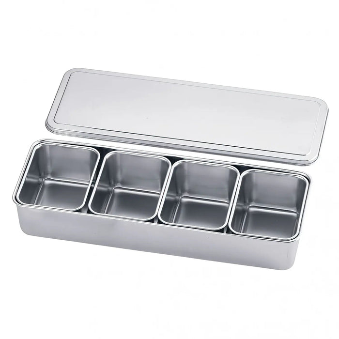 Clover Stainless Steel Yakumi Seasoning Container Small 4 Compartments