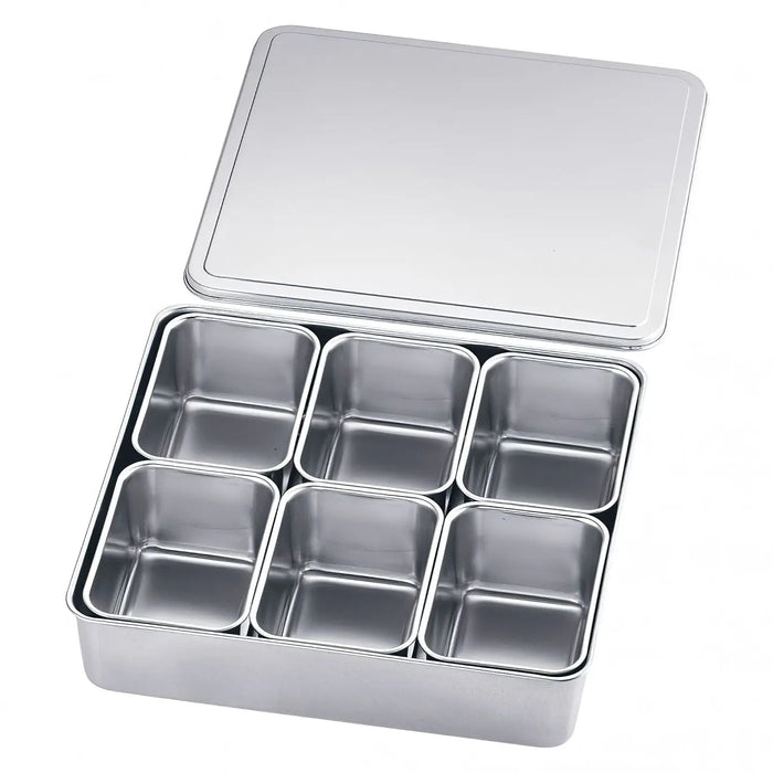 Clover Stainless Steel Yakumi Seasoning Container Small 6 Compartments