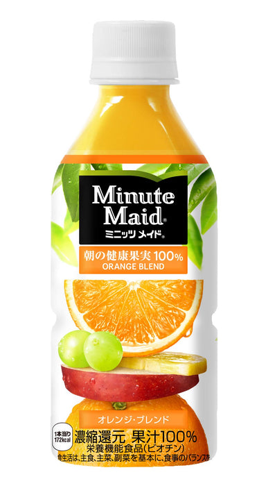 Minute Maid Morning Health Fruit Orange Blend Fruit Juice 100% 350Ml Pet 24 Bottles Japan