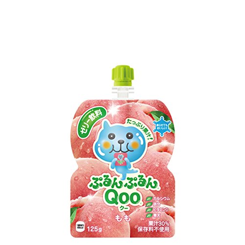 Qoo Peach Flavor Pouch 125G X 30 Pieces | Minute Maid | Coca-Cola | Japan