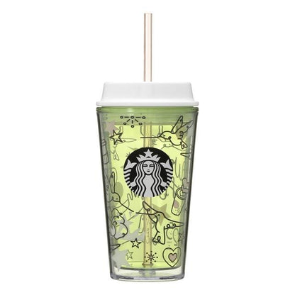 Starbucks Japan 25th Anniversary Tumbler Line Art Green 473ml