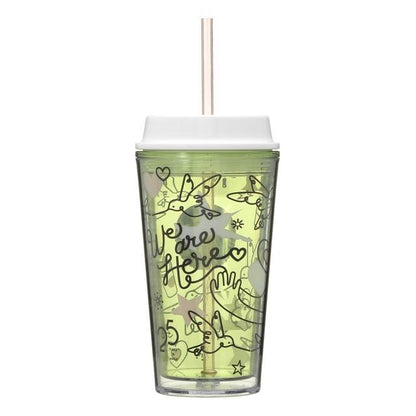 Starbucks Japan 25th Anniversary Tumbler Line Art Green 473ml