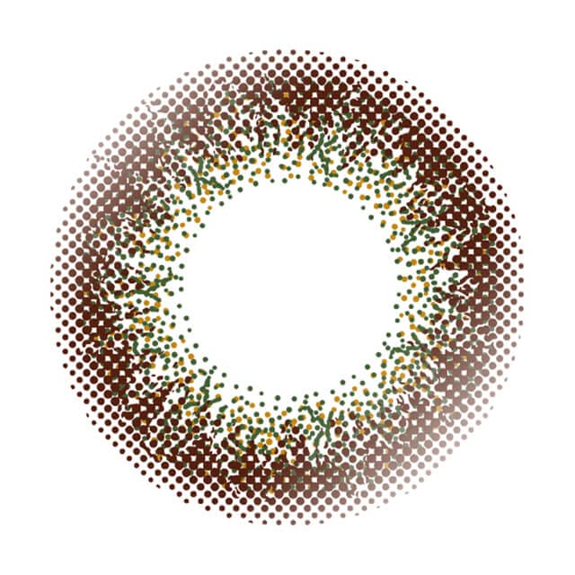 Envie Color Contacts 1 Box 30 Pcs Olive Brown -2.00 No Prescription 1Day 14.0Mm Japan