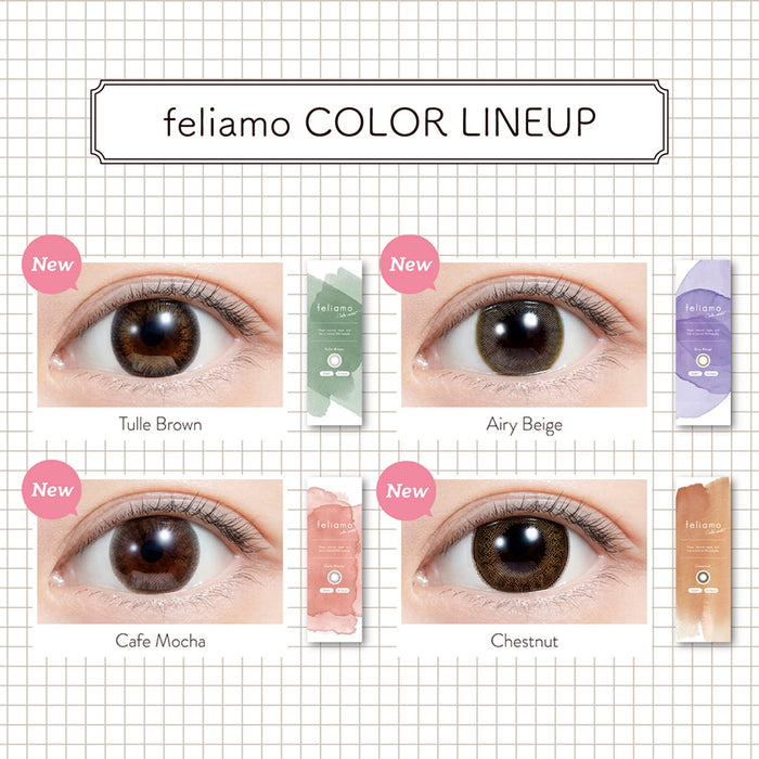 We Rejoice Color Contacts Feliamo Mai Shiraishi Olive Brown [-4.00] 10 Pack Japan