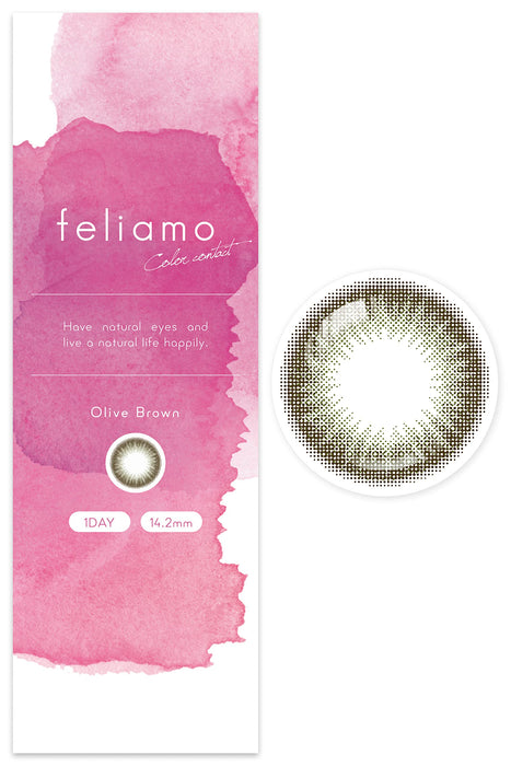 We Rejoice Japan Color Contacts Feliamo Mai Shiraishi One Day 10 Pieces Olive Brown -5.50 Degree