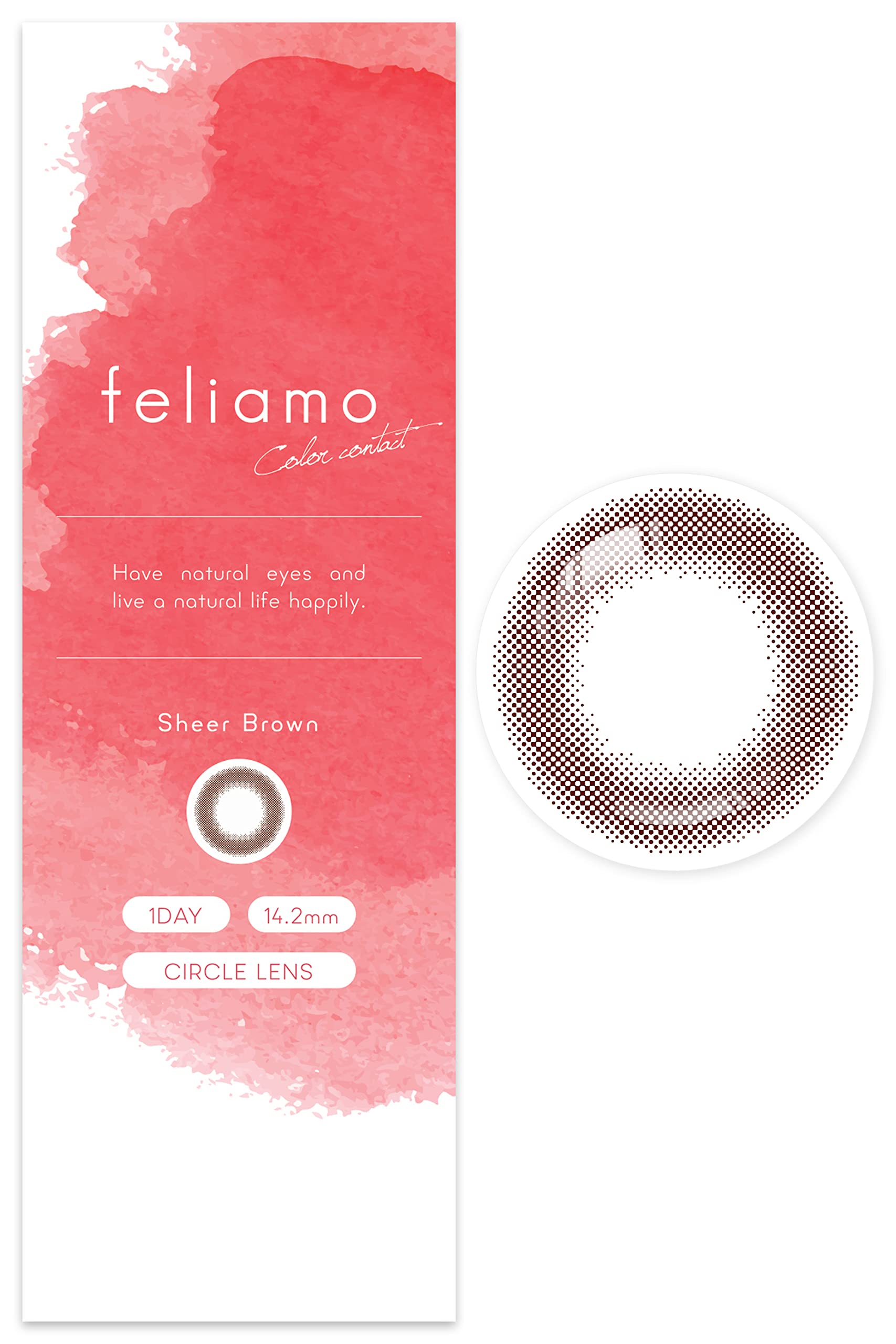 We Rejoice Feliamo Mai Shiraishi One Day Sheer Brown Prescription Color Contacts [-4.00] Japan