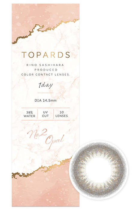 Topaz Japan Color Contacts Sashihara Sassy One Day 10Pcs Opal [-2.50] With Degree