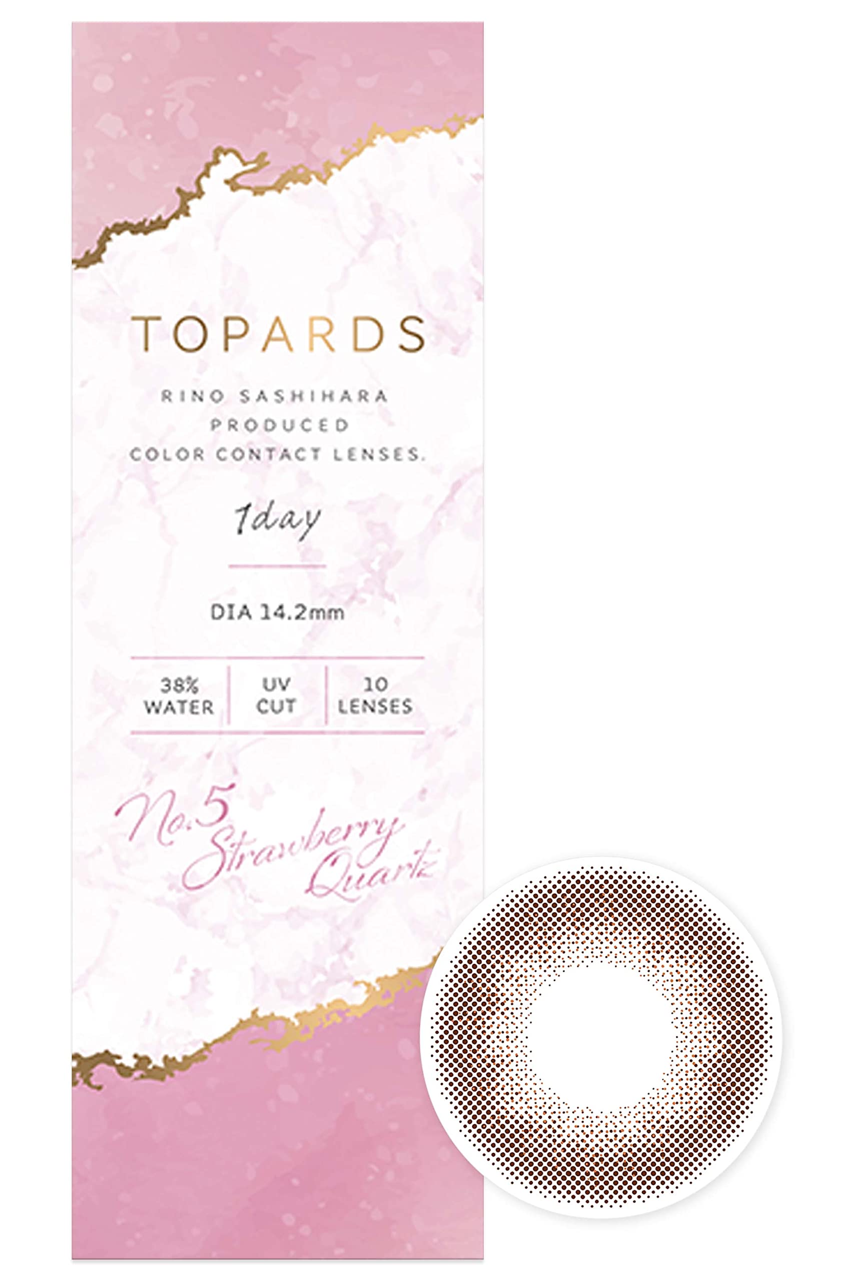 Topaz Color Contacts Sashihara Sassy Strawberry Quartz [-1.75] Japan 10Pcs 1 Day