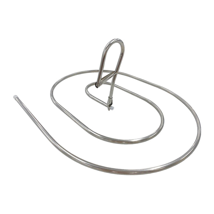 Comolife Space-Saving Stainless Steel Sheet Hanger 4Kg - Spiral Loop Round Semi-Double - Bath Towel Drying Rust-Resistant Folding Silver - Japan