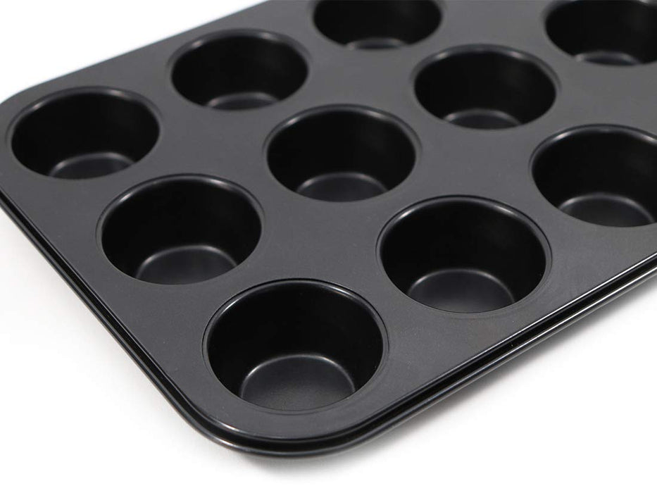 Cotta 日本蒂芬妮鬆餅模具 12 件 黑色 26X20X2.4Cm 4.8X2.4Cm 88656