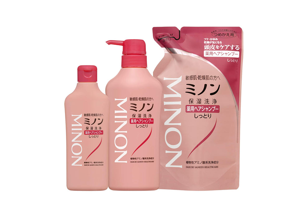 Minon Medicated Hair Shampoo 450Ml From Daiichi Sankyo Healthcare Japan