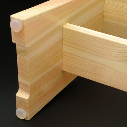 Daiwa Industry Wooden Hinoki Bath Chair Japan Made Mildew Resistant Water Repellent 24Cm Wide