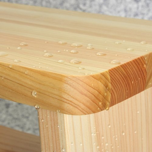 Daiwa Industry 木制桧木浴椅日本制造防霉防水 24 厘米宽