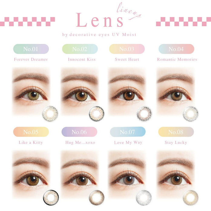 Decorative Eyes 1Day Uv & Moist Contact Lenses 10 Pieces [08-Stay Lucky] Japan -2.50