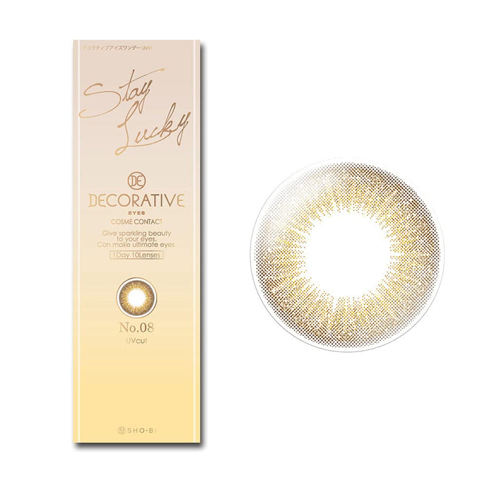 日本 Decorative Eyes 1 Day Uv &amp; Moist 10 Pieces 2 Box Set [08-Stay Lucky] -1.00