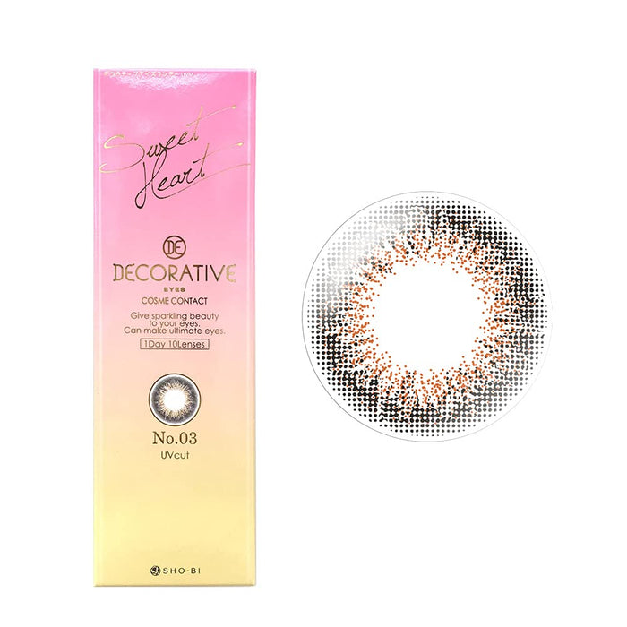 Decorative Eyes Uv Moist 1 Day 03 Sweetheart 10Pcs Japan -4.25