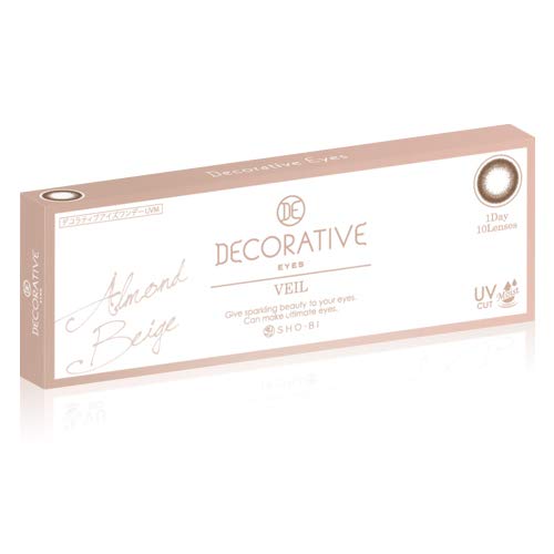 Decorative Eyes Japan Veil 1 Day 10 Uv & Moist Almond Beige -4.50