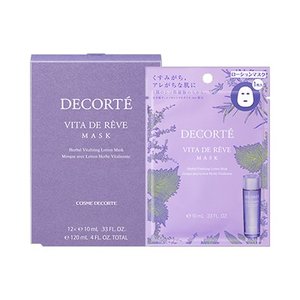 Decorte Vita De Reve Herbal Vitalizing Lotion Mask, 12 Pack, 10ml Each