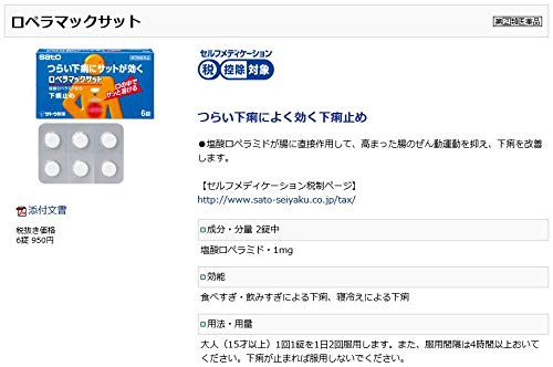 Sato Pharmaceutical'S Lopera Maxsat 6 Tablets For Self-Medication - Japan Tax System