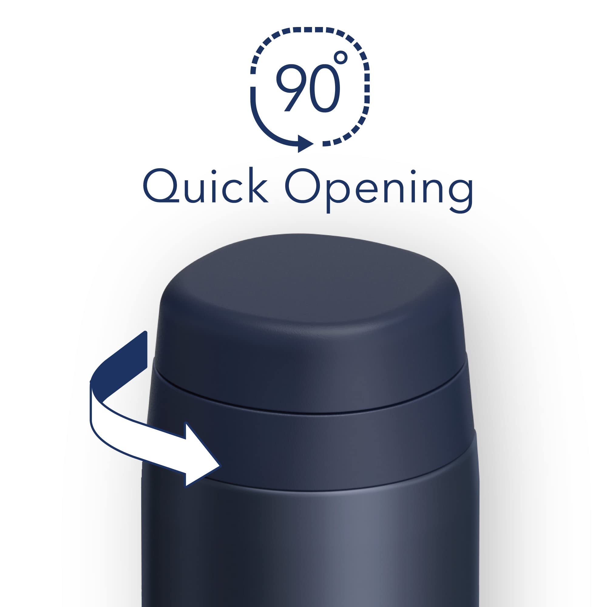 Thermos 500ml Dark Navy Insulated Vacuum Water Bottle Dishwasher Compatible JOR-500