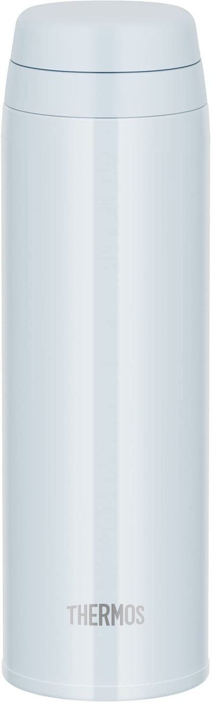 Thermos Vacuum Insulated 500ml White Gray Mobile Water Bottle Dishwasher Safe