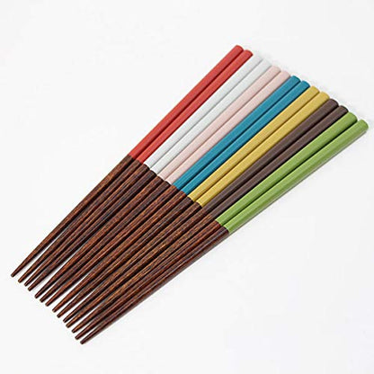 Kobayashi Lacquerware 7 Pairs 7Days Japan Wooden Chopsticks Set Dishwasher Safe - Wakasa-Nuri Made In Japan