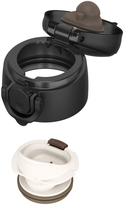 Thermos Vacuum Insulated Black Water Bottle 350ml-Dishwasher Safe