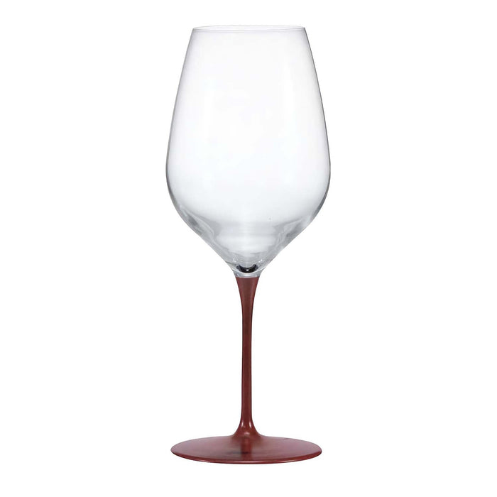 Ebm 水晶玻璃漆面红酒杯一对 红色 - 430 毫升