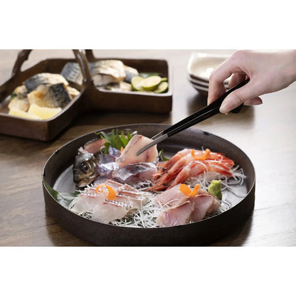 Ebm Stainless Steel Clever Chopstick Tongs Black