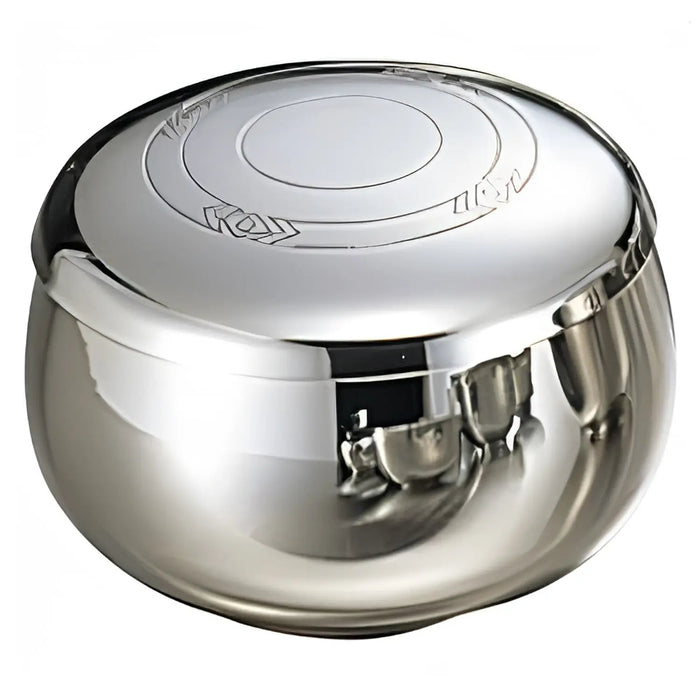 Ebm Extra Thick Stainless Steel Rice Bowl For Korean Food - Made In Japan