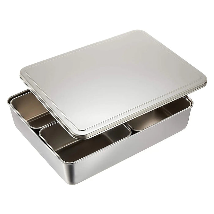 Ebm Stainless Steel Yakumi Seasoning Container 4 Compartments Square