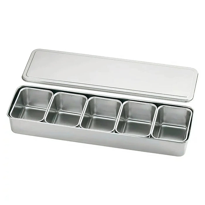 Ebm Stainless Steel Yakumi Seasoning Container 5 Compartments