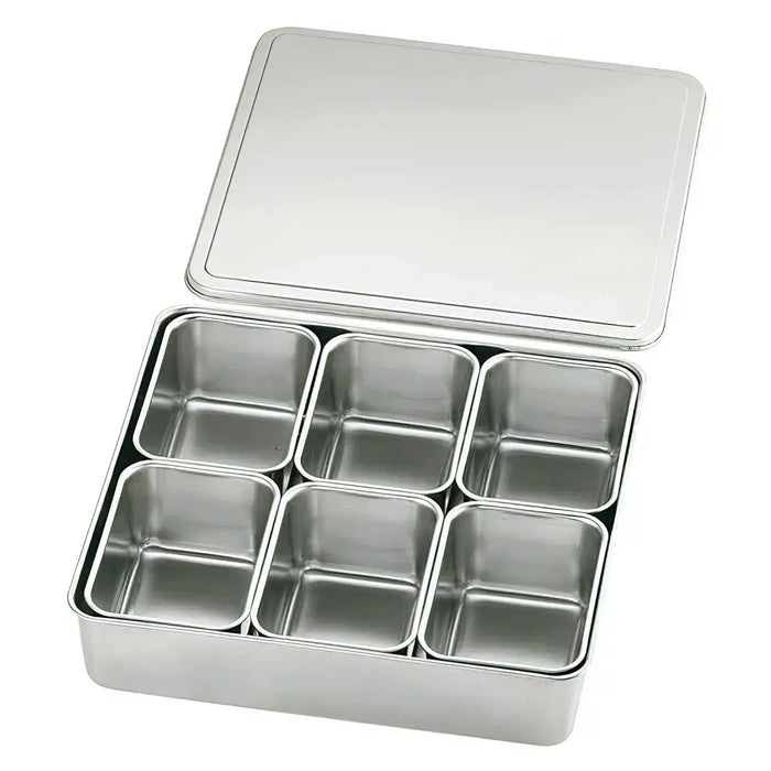 Ebm Stainless Steel Yakumi Seasoning Container 6 Compartments