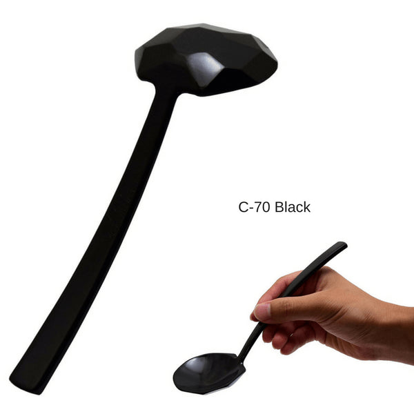 Entec Black Melamine Long-Handled Spoon 19.5Cm Japan Udon/Soba/Ramen