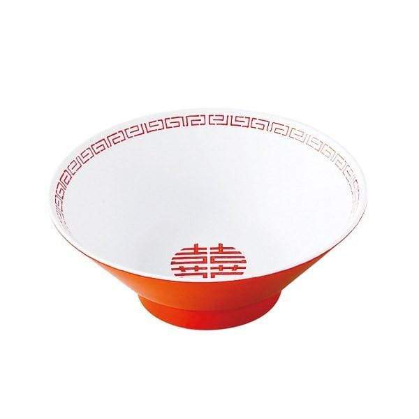 Entec Japan Zuishou Melamine Double Happiness Ramen Noodle Bowl 1100Ml
