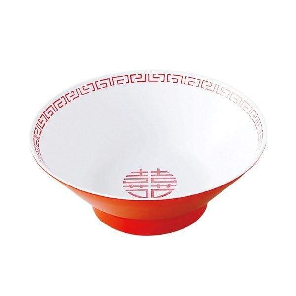 Entec Zuishou Melamine Double Happiness Ramen Noodle Bowl 920Ml Japan