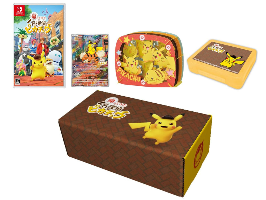 Pokémon Detective Pikachu Return For Nintendo Switch +  Pikachu promo + Pikachu Paper Theater