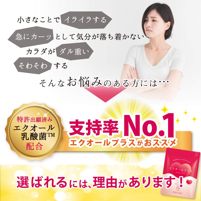 Equol Plus Gaba 异黄酮菊粉 90 片 30 天 - 日本美容保健品