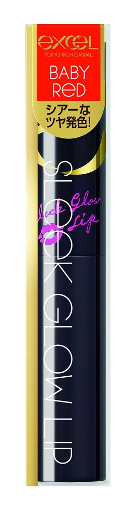 Excel Sleek Glow Lipstick in Baby Red GP01 - Long-Lasting