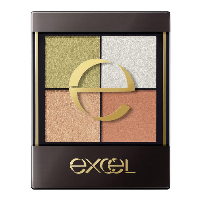 Excel Real Close Shadow Cx04 - 4 Shades Nuance Eyeshadow Palette with Gloss Lame Matte