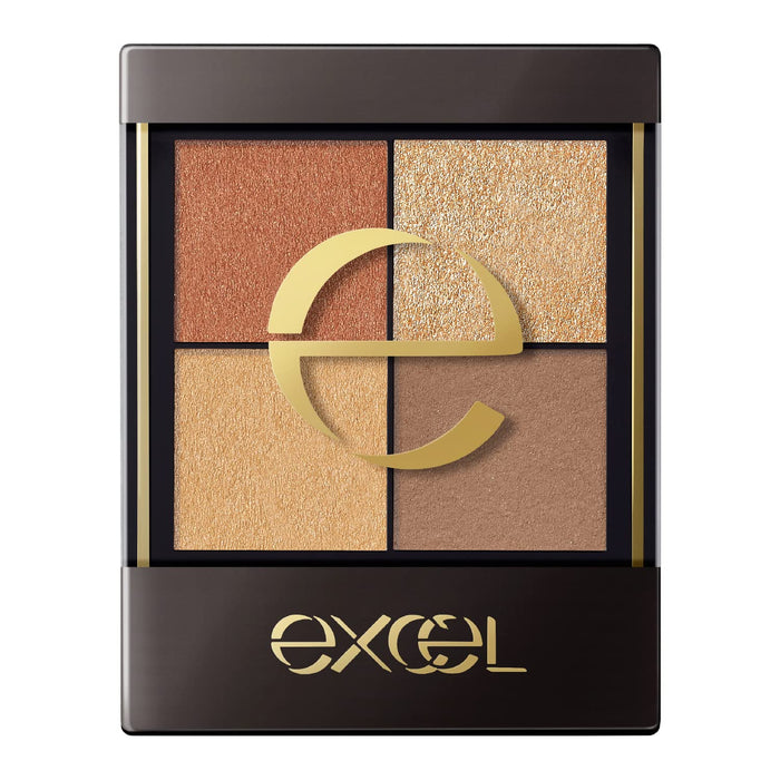 Excel Real Close Shadow Cx05 - 4 Color Nuance Eyeshadow Palette with Gloss Lame Matte Textures