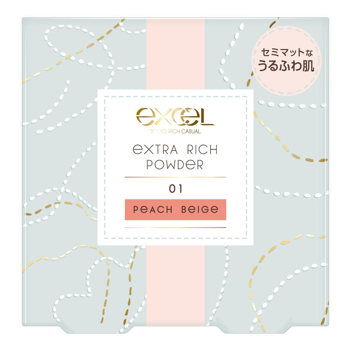 Excel 2401 Peach Beige Pink Pearl Face Powder
