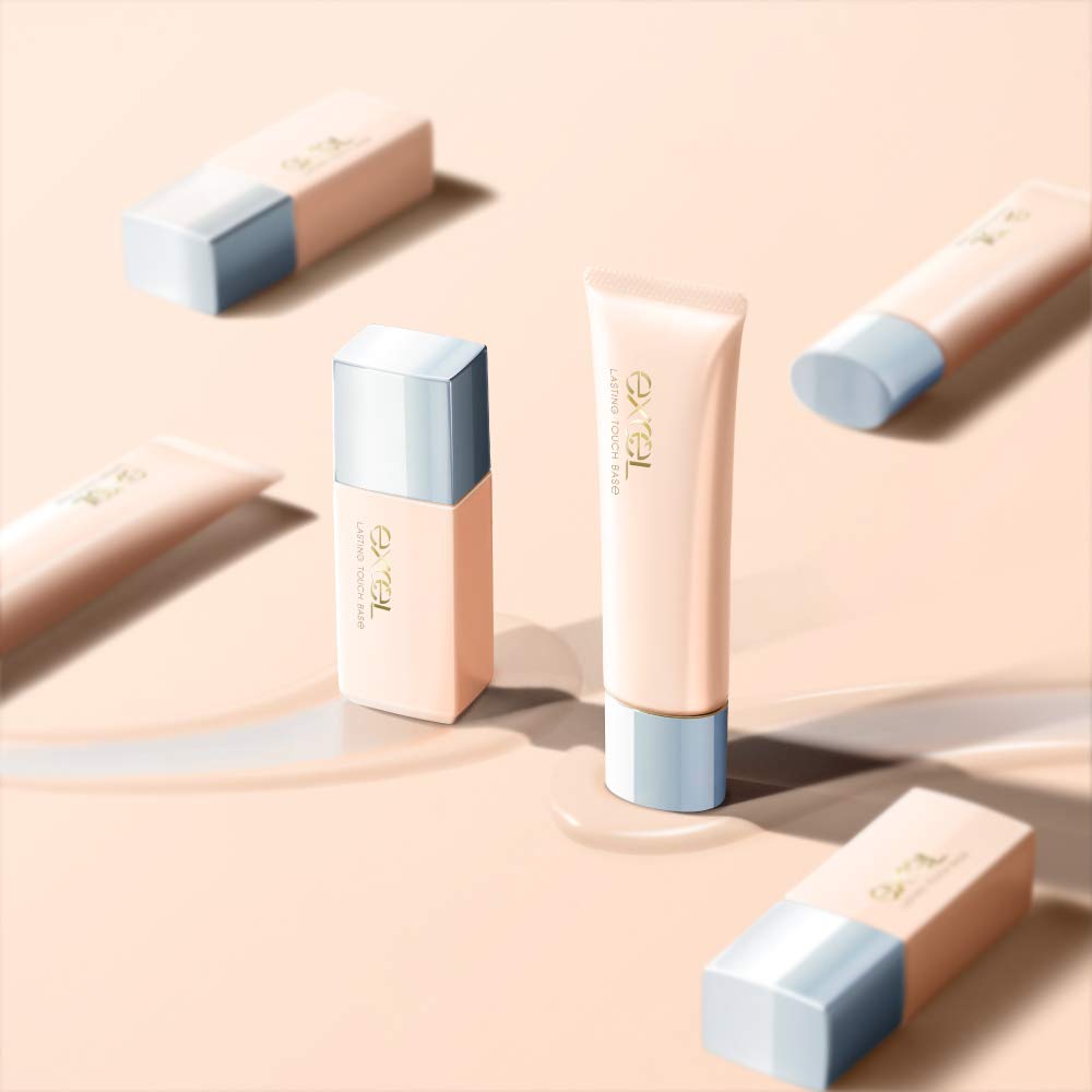 Excel Lasting Touch Makeup Base in Pink Beige for Long-lasting Wear