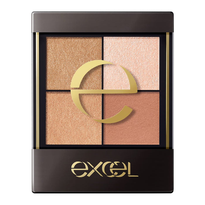 Excel 4-Color Eyeshadow Palette - Real Close Shadow Cx01 Tassel Mule Nuance Gloss Lame Matte