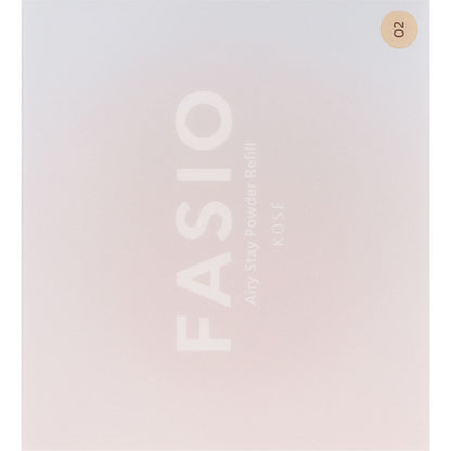 Kose Fasio Airy Stay Powder 02 Beige [refill] - Facial Powder - Japanese Makeup Products