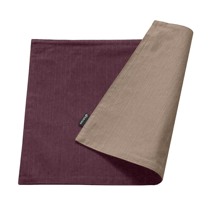 Fabrizm Japan Placemat 40X30Cm Tsumugi Reversible Edo Purple Sepia 1084-Pur-Pur