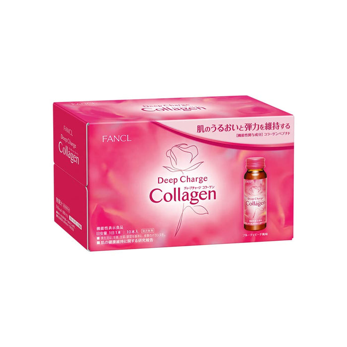 Fancl Deep Charge Collagen Drink 50ml x10Pcs - Japanese Collagen Drinks - Beauty Supplements